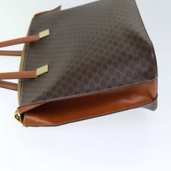 CELINE Macadam Canvas Hand Bag PVC 2way Brown Auth - Picture 10 of 16